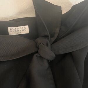 Claudie Pierlot Black Pant with Bow Detail.